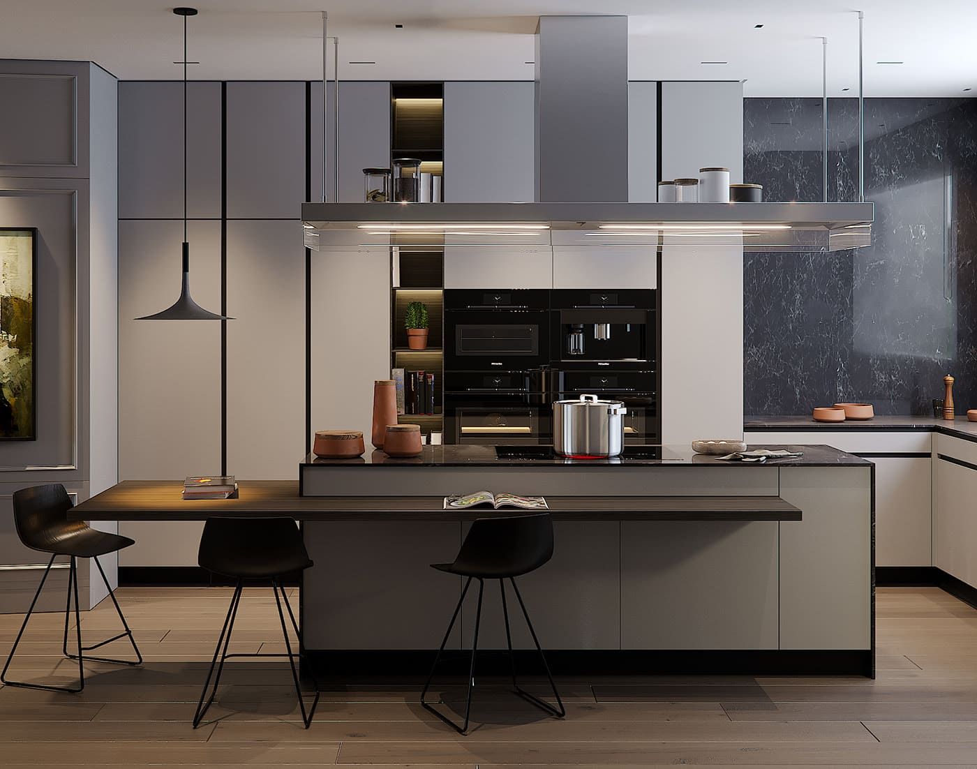 Minimalist Open-Concept HDB EM Kitchen Design 