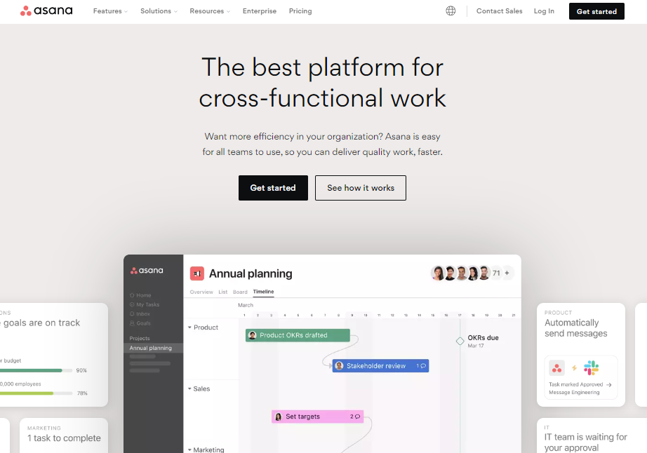 The best platform for cross-functional work with Asana