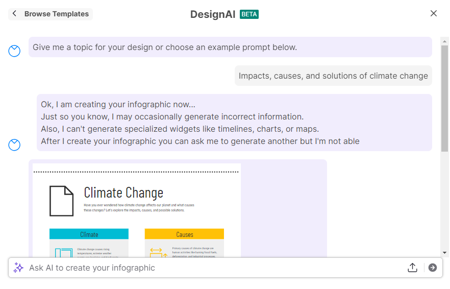 AI infographic editor 