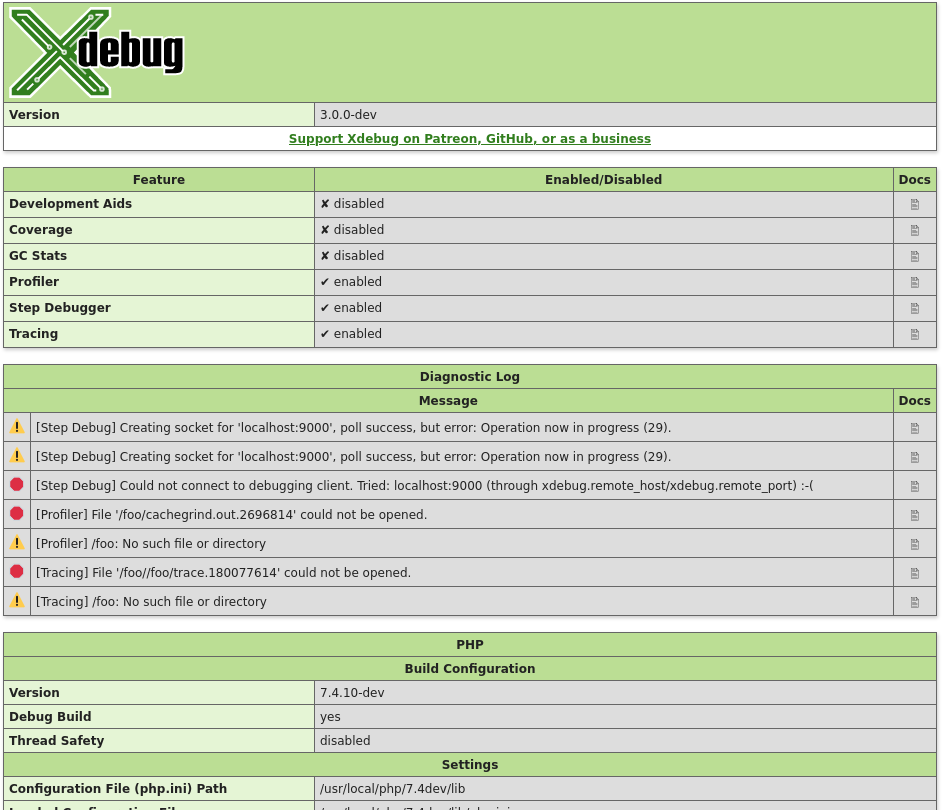 Performance Analysis xdebug