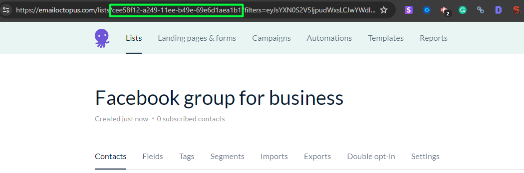 Integration of Groupboss with EmailOctopus
