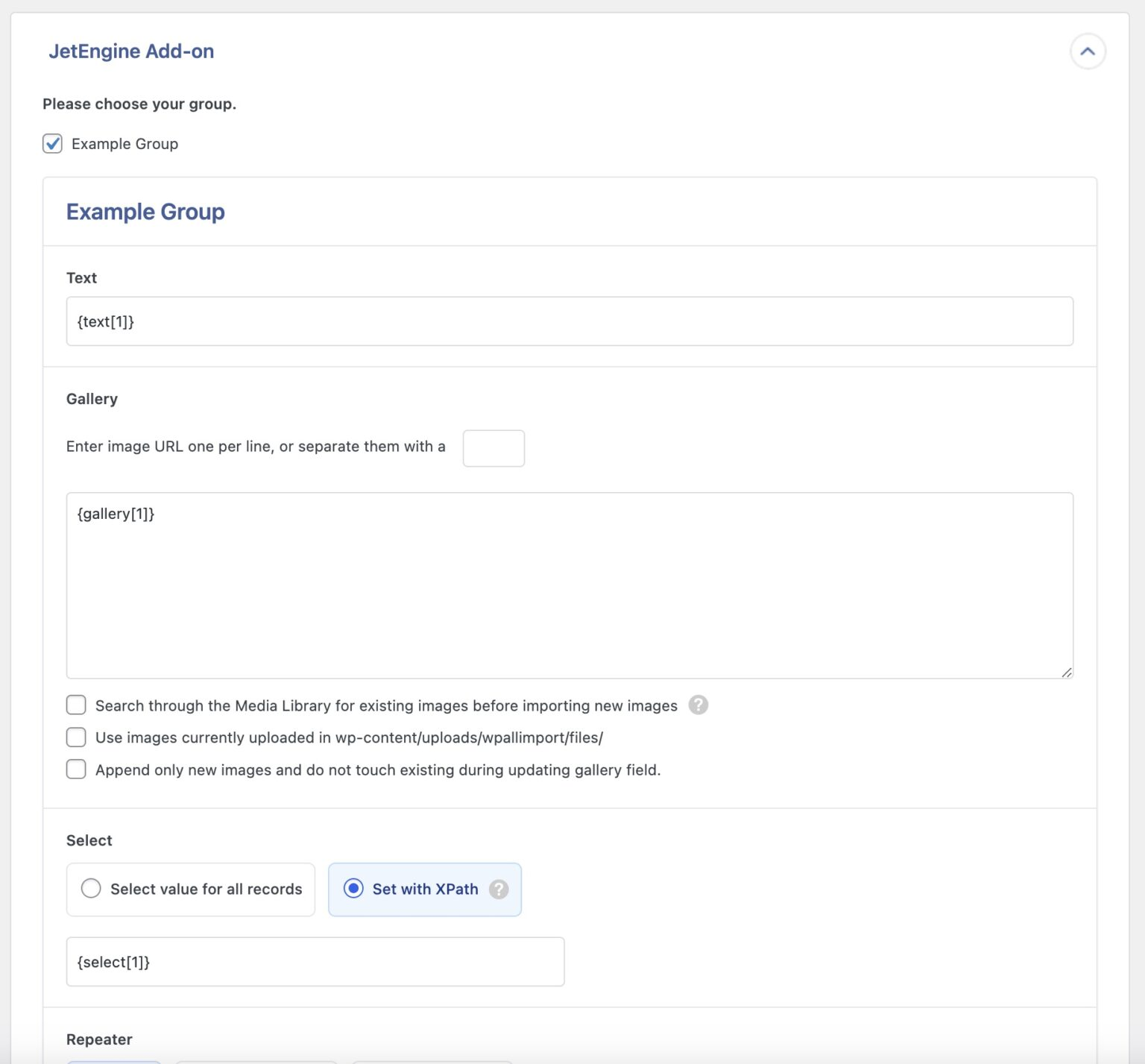 Importing Data into JetEngine Custom Fields - Add-on Field Mapping