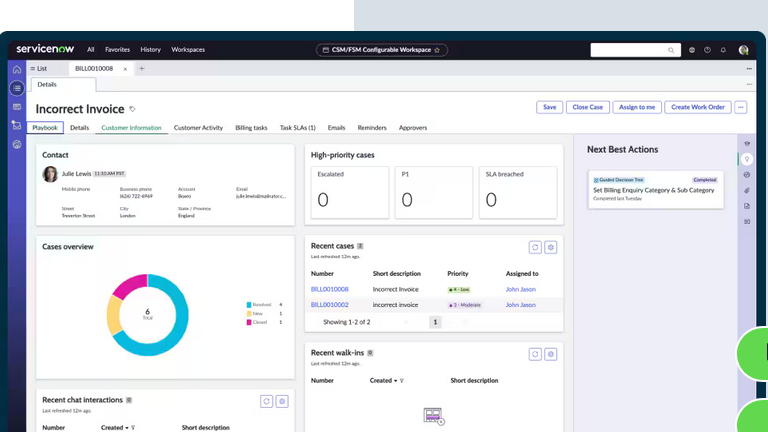 Image showing ServiceNow as a business operations management platform