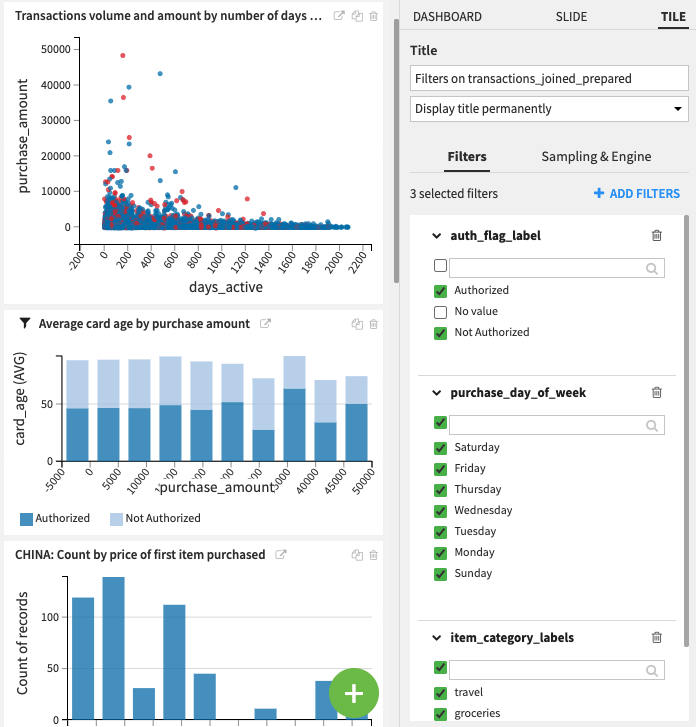 data visualization in Dataiku