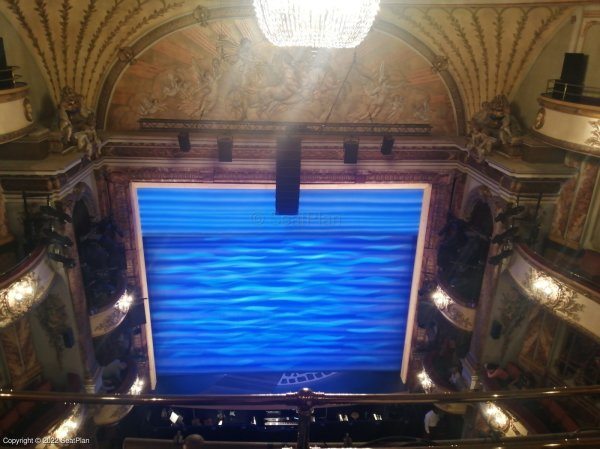 View from seat Balcony B14 at the Novello Theatre London for Mamma Mia!
