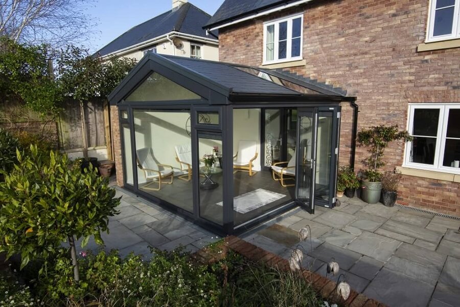 conservatory with insulated roof