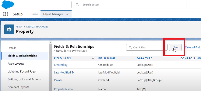 Step 2: Configure an Address custom field on the Property object  