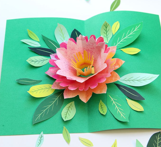 3D Flower birthday card