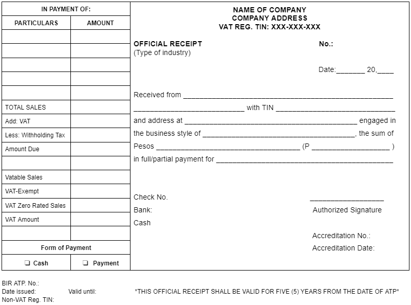 Guide on How to Write on your VAT Receipts | Taxumo - File & Pay Your ...