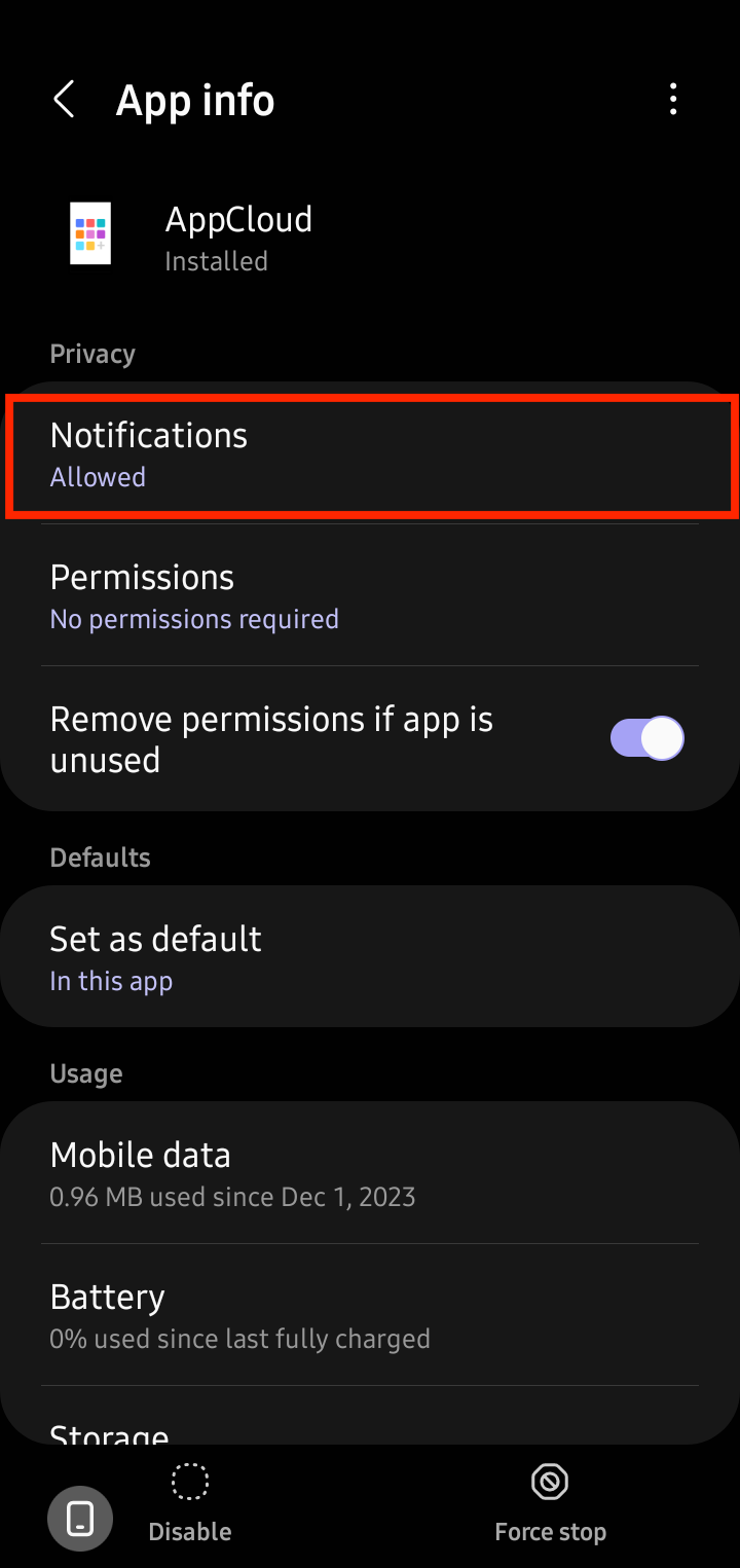 How Do I Turn off AppCloud Notifications?