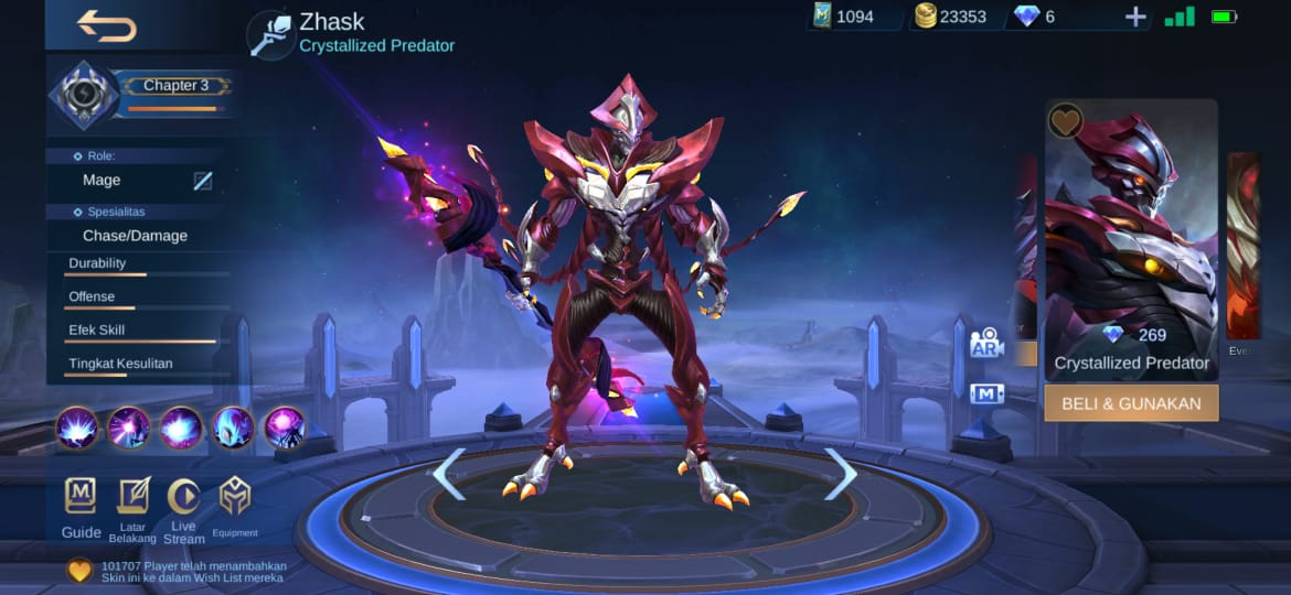 Hero Zhask Mobile Legends