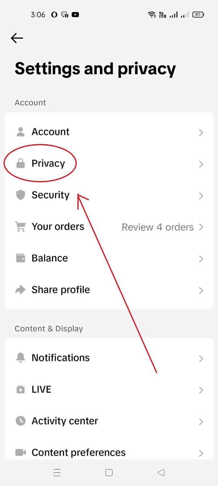 Is tiktok following in order - Click Privacy