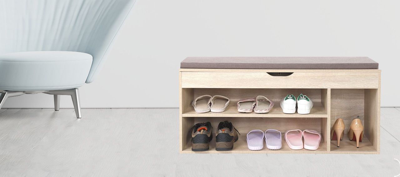 Shoe Tower Minimalist Design Wooden Shoe Rack Closet Organizer