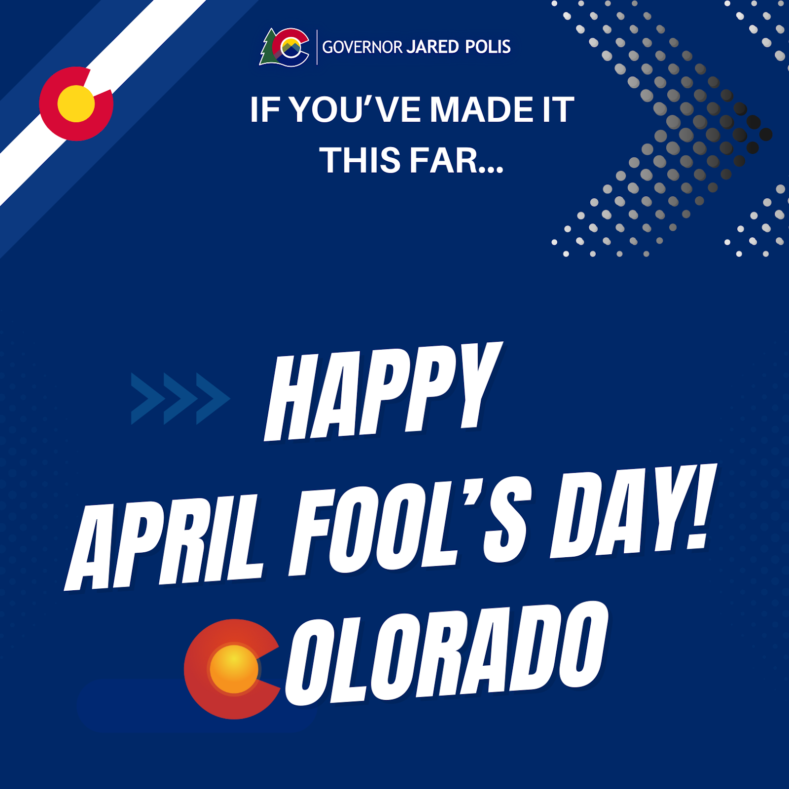 If you’ve made it this far. Happy April Fool’s Day. Colorado logo