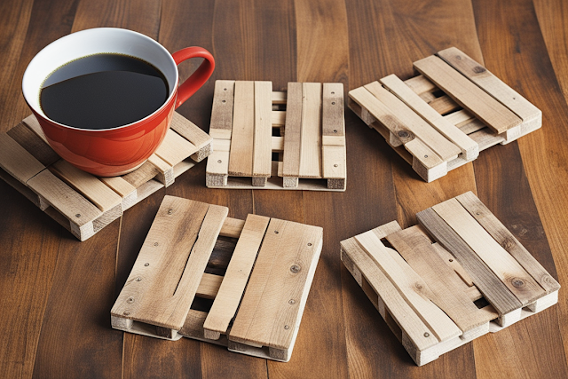 Rustic Pallet Coasters