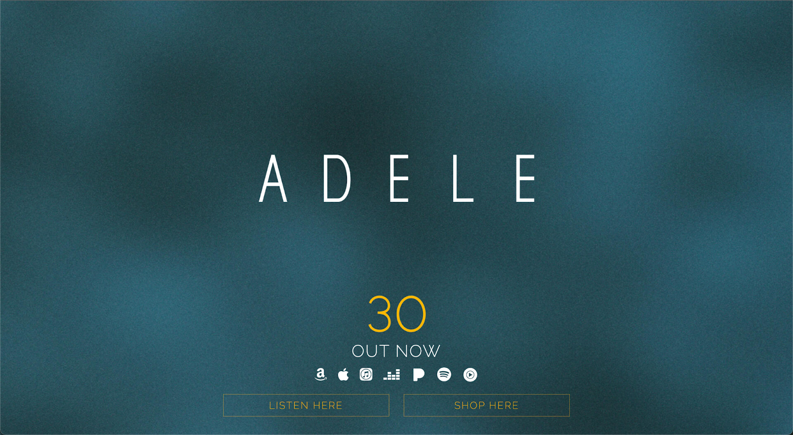 musician website example, adele
