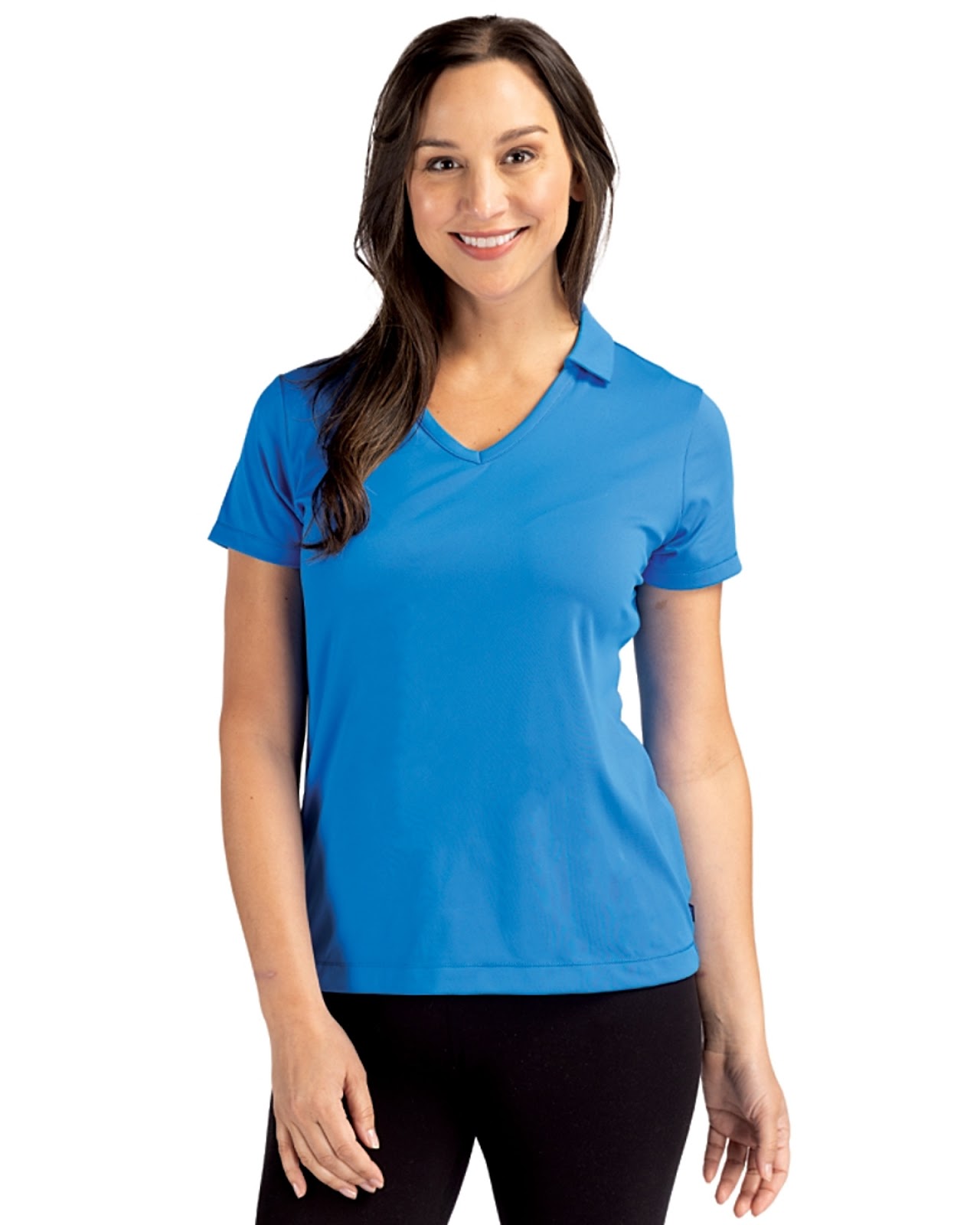 Sustainable women's v-neck polo