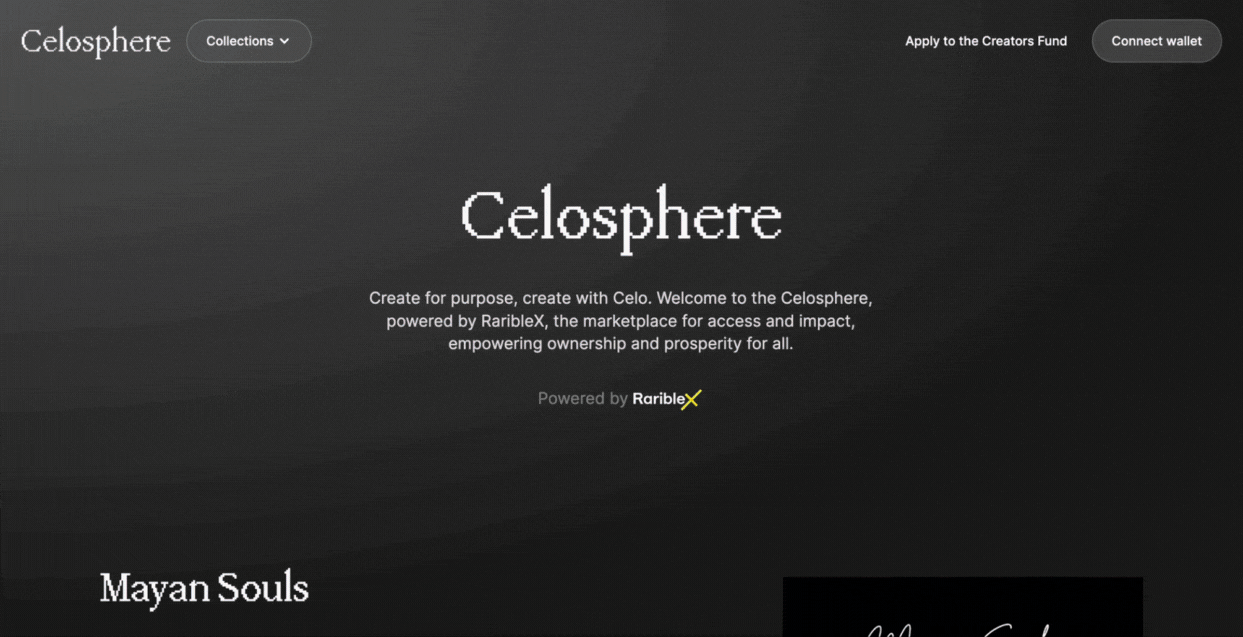 Celosphere NFT marketplace for Celo