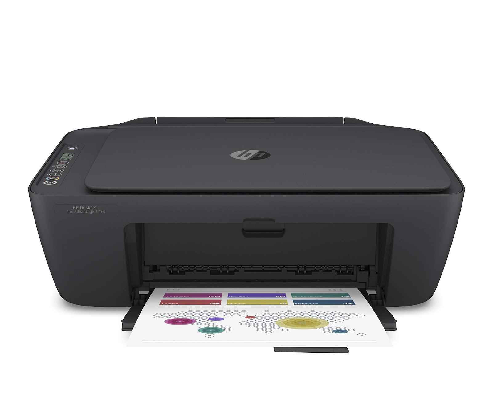 HP 2774 DeskJet Ink Advantage - Impressora Multifuncional, Wi-Fi, Scanner, Tecnologia de Impressão HP, Funções: Impressão, Cópia, Digitalização Impressora HP