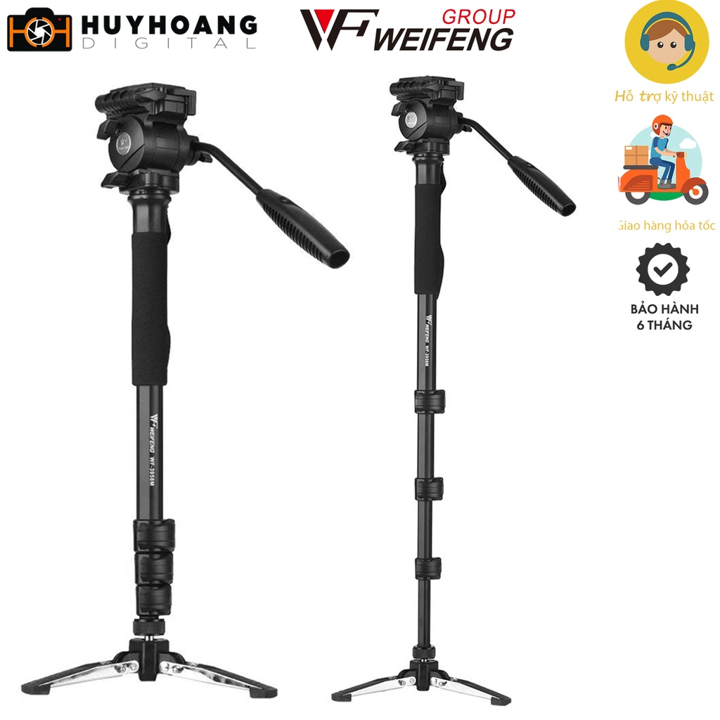 Chân máy ảnh Monopod DV Weifeng 3958M mang đi du lịch