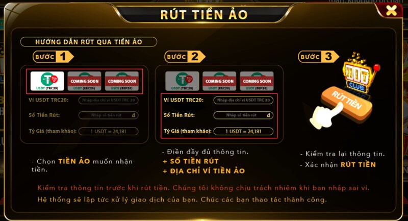 Hướng dẫn 3 cách rút tiền Hitclub uy tín 