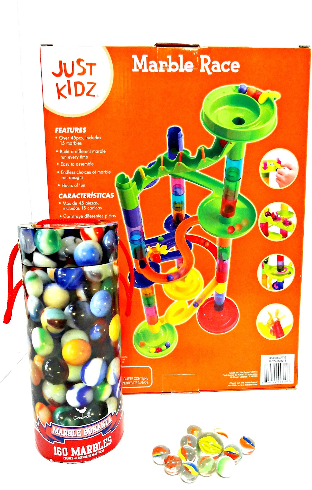 marble maze and marbles.JPG