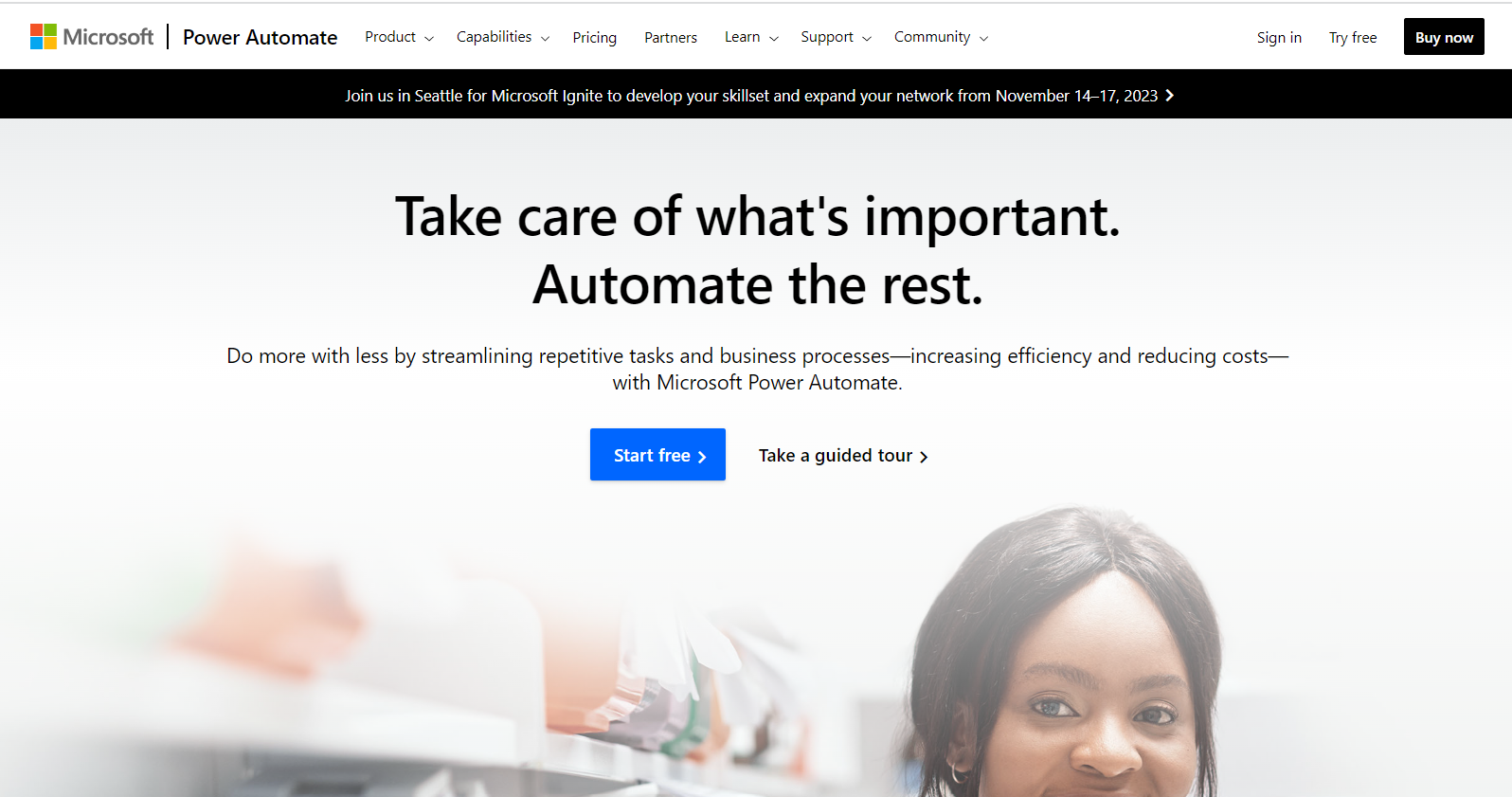 Take care of what's important. Automate the rest with Microsoft Power Automate