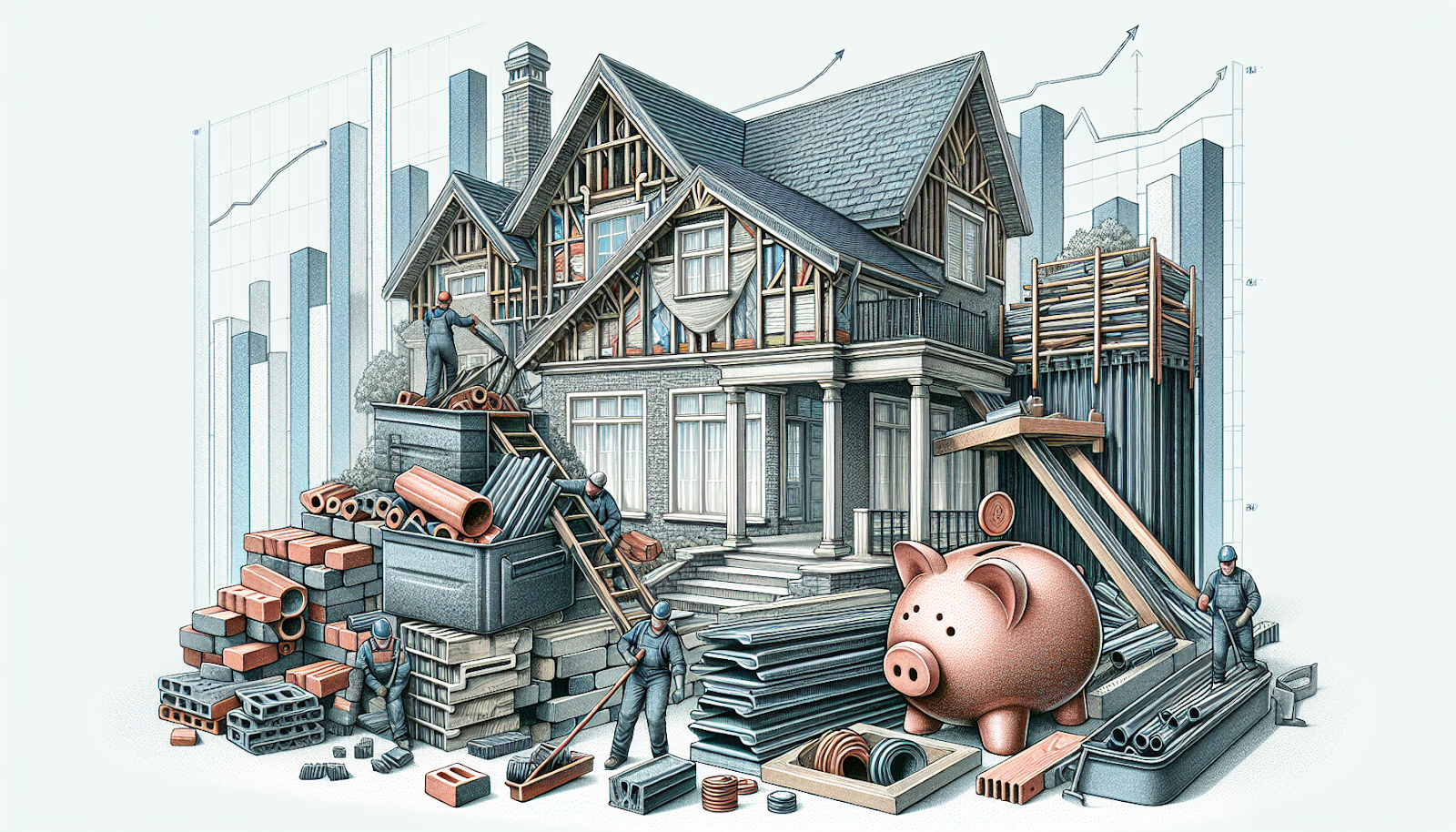Illustration of cost savings with reclaimed materials in construction