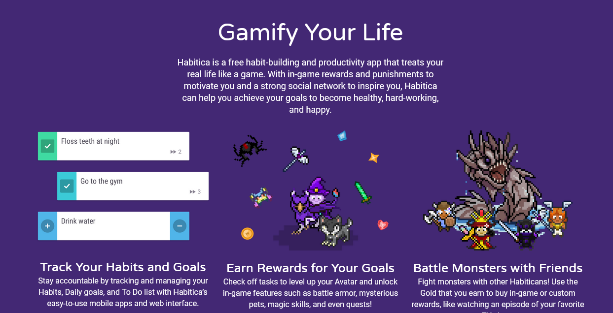 Image showing Habitica as business task management software
