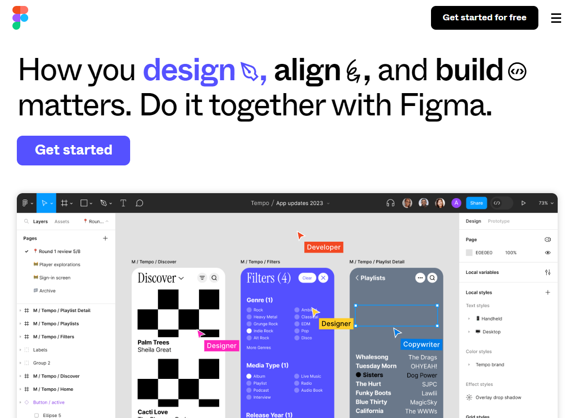 How you design, align and build matters. Do it together with Figma