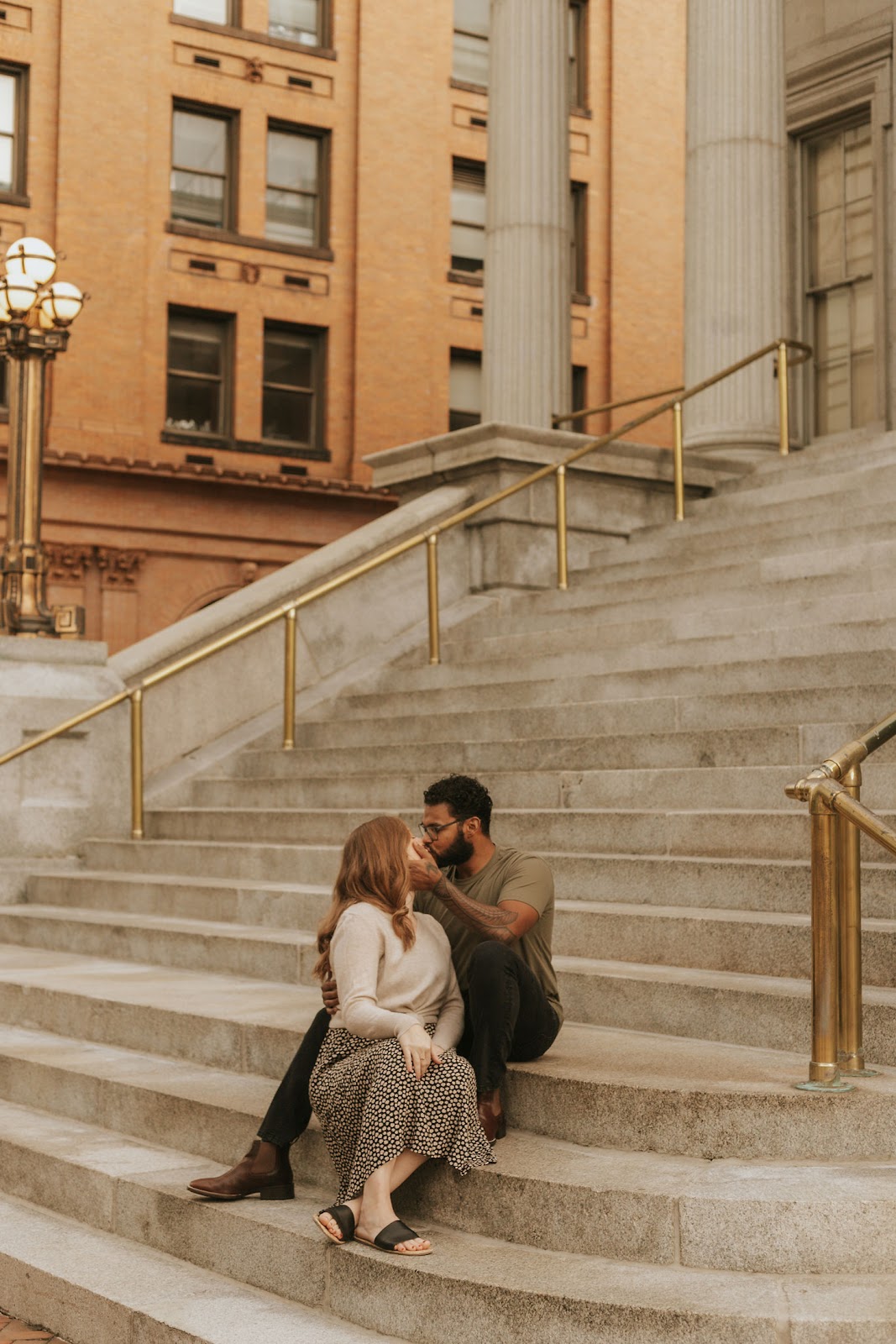 Downtown Norfolk engagement session in Virginia