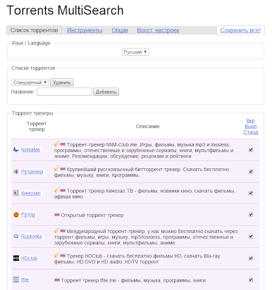 Torrents MultiSearch Обзор