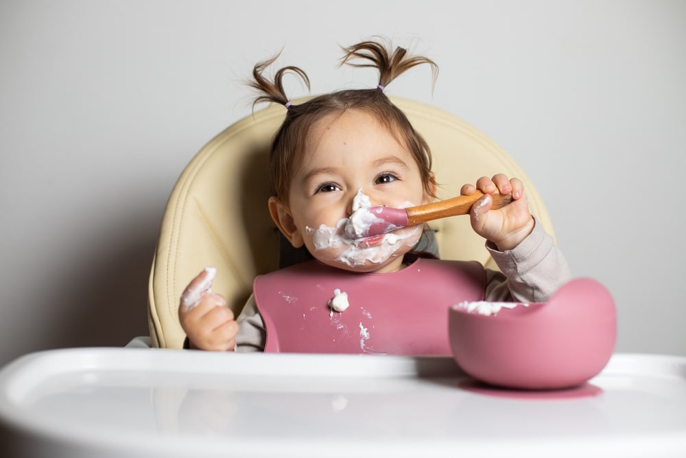 baby eating food 