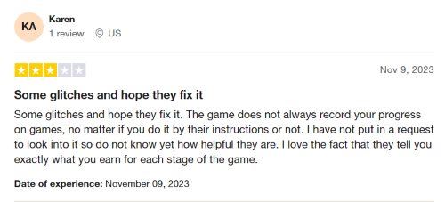 A three-star Testerup review from someone who experienced some technical difficulties while using the platform. 