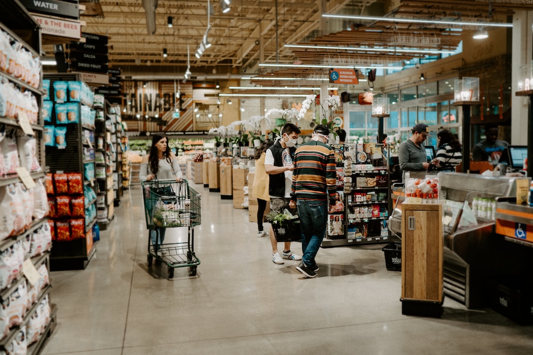 Busy grocery store where an accident may occur and require a slip-and-fall lawyer in Chicago