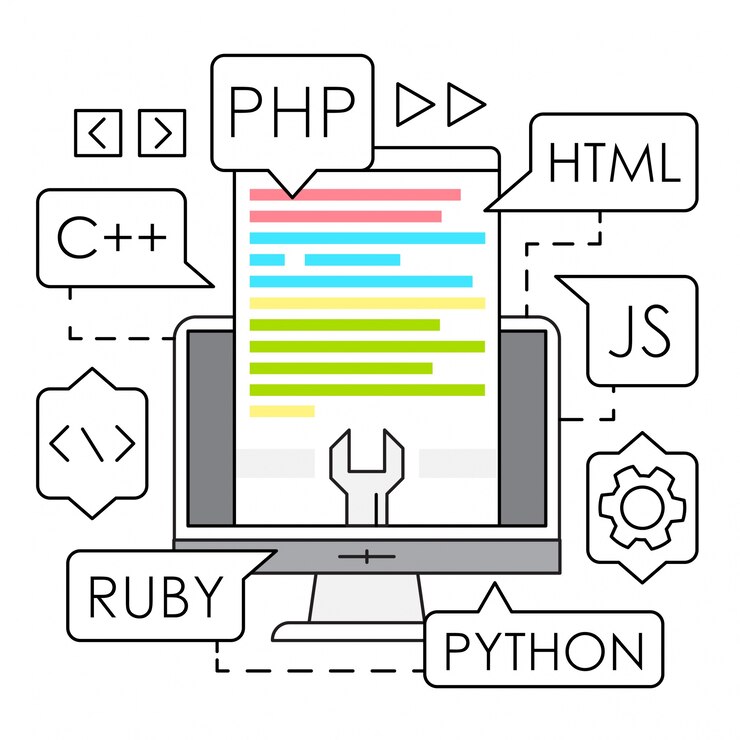 principais linguagens de programação, Python, C++, Ruby HTML, PHP