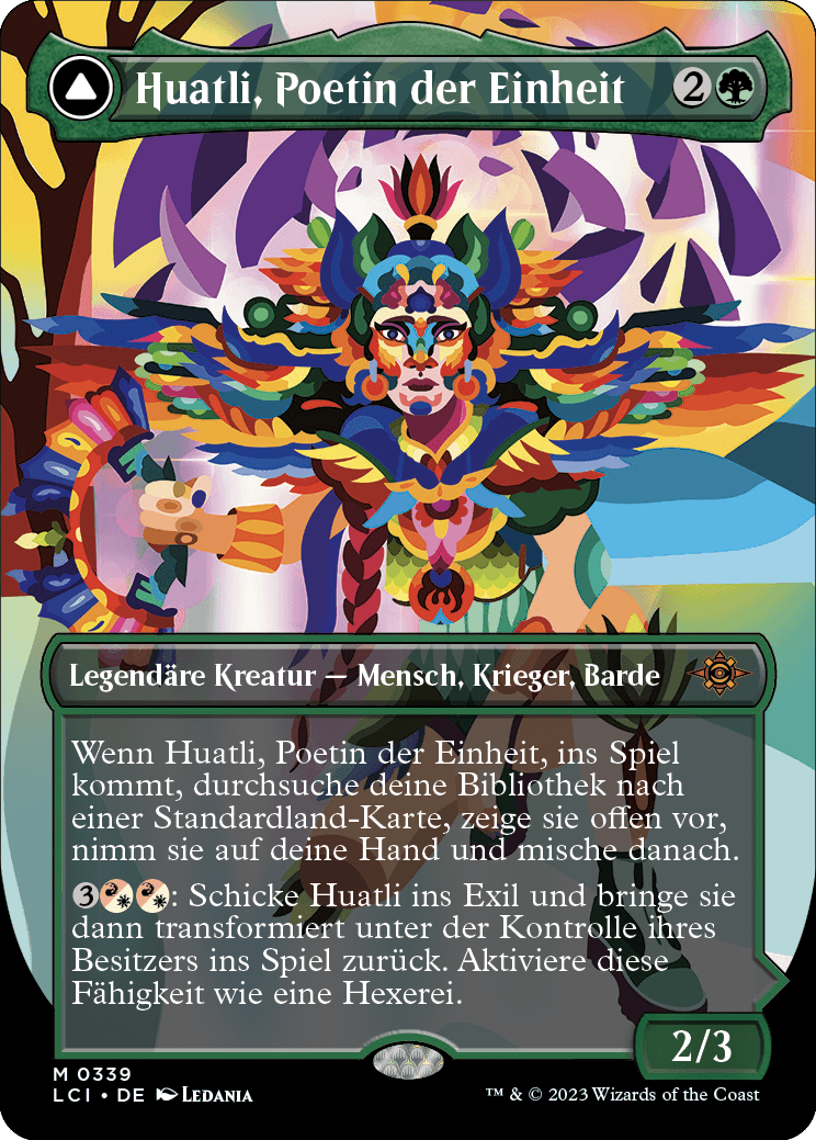 A card with a colorful character
Description automatically generated