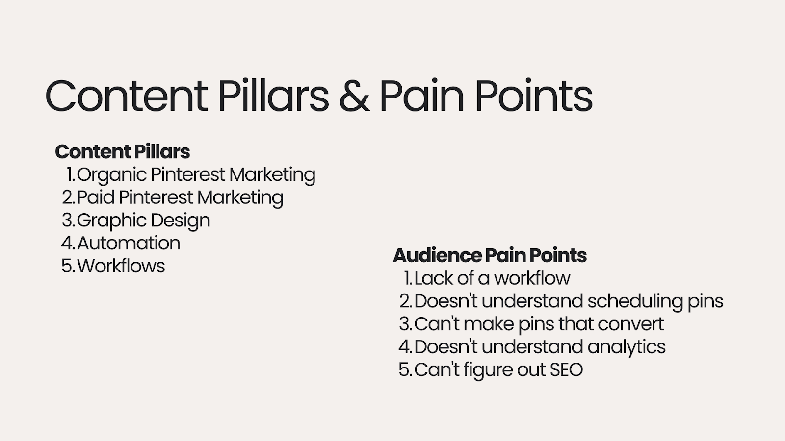 content pillars and pain points in your content strategy for digital products
