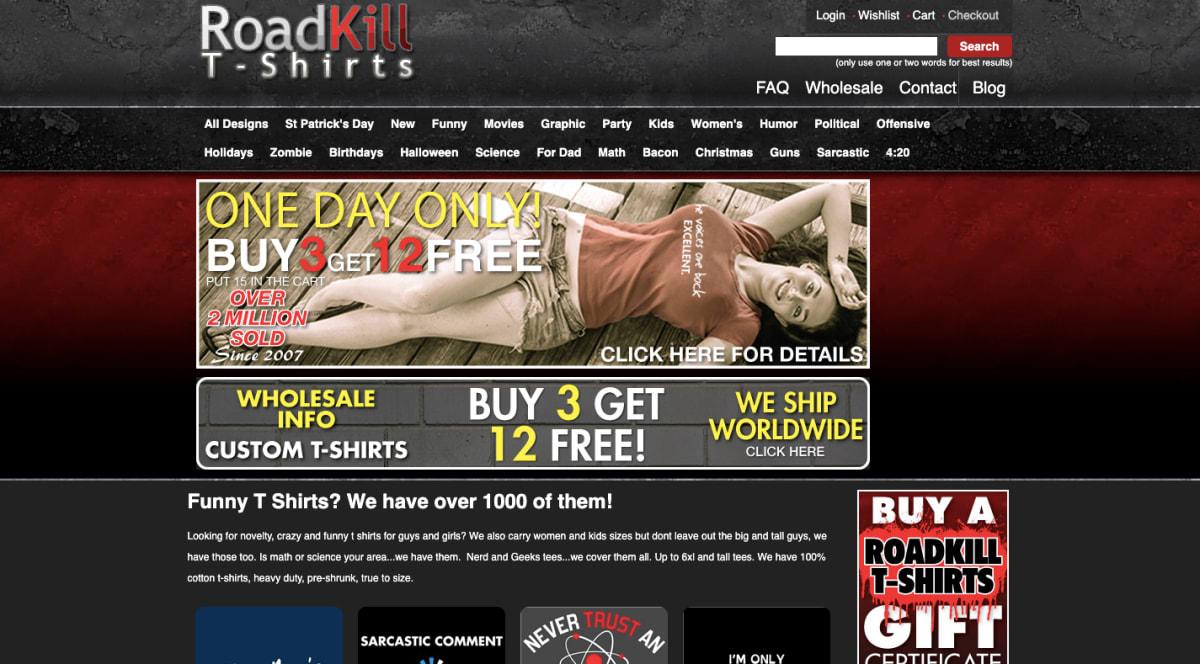 RoadKill T-Shirts website