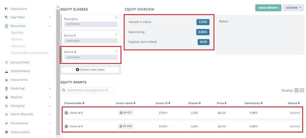 Equity class