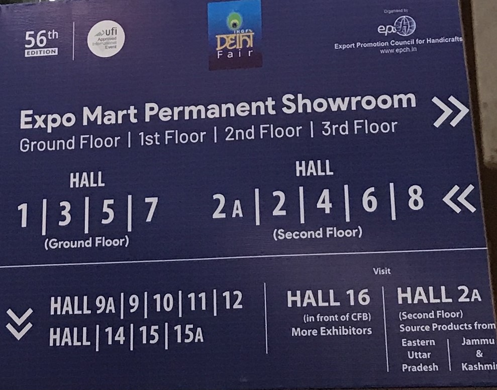 Hall directions for Oct 2023 IHGF fair