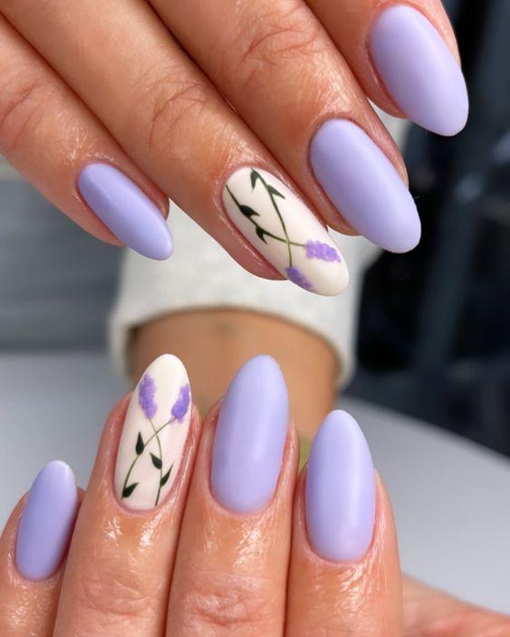 Lilac Lacquer floral nail design
