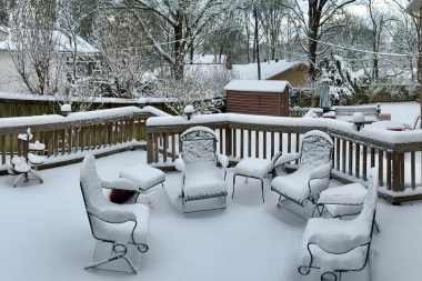 what is composite decking frequently asked questions snowy deck after storm custom built michigan