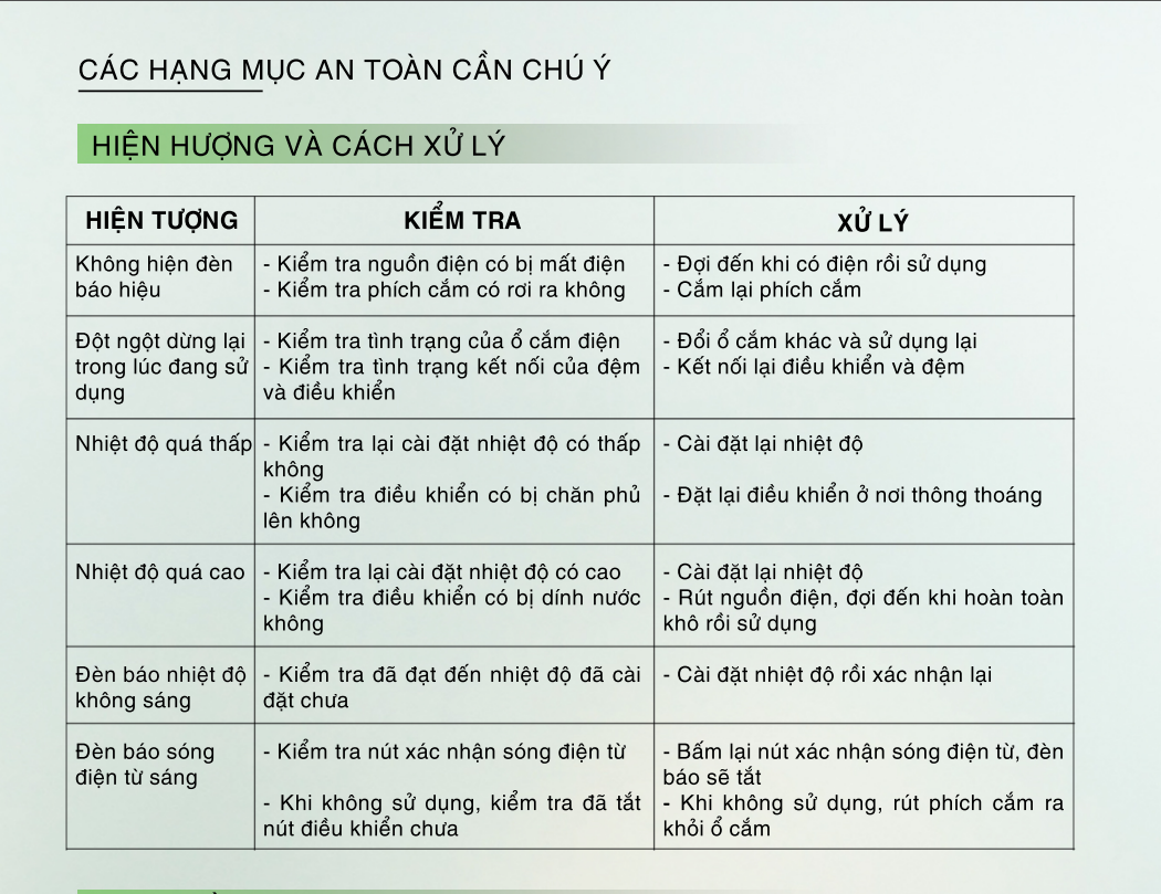 Lưu ý khi sử dụng thảm đá nóng Hàn Quốc