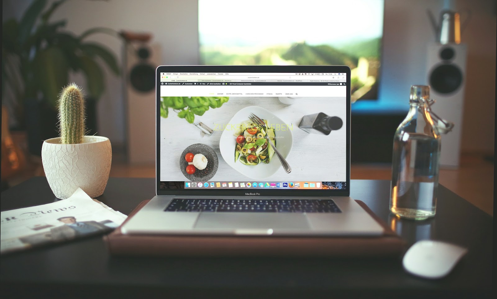 An image of a laptop on a table