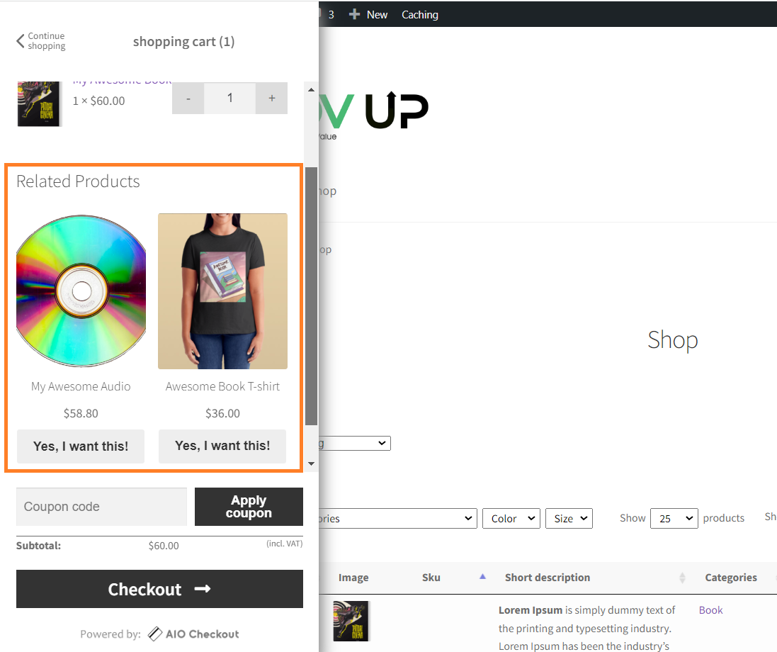 WooCommerce Show Related Products on Cart Page - AovUp (formerly