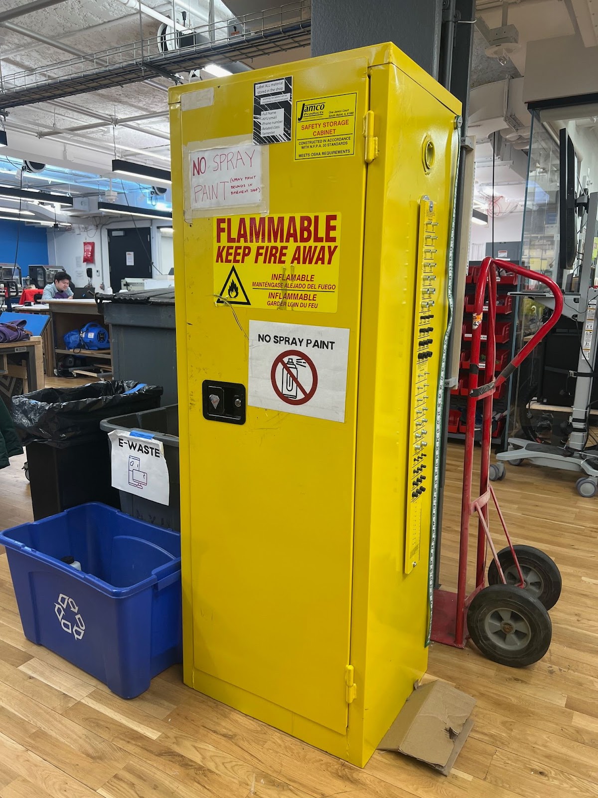 Hazardous Materials Storage Cabinet - 4th Floor Shop Studio