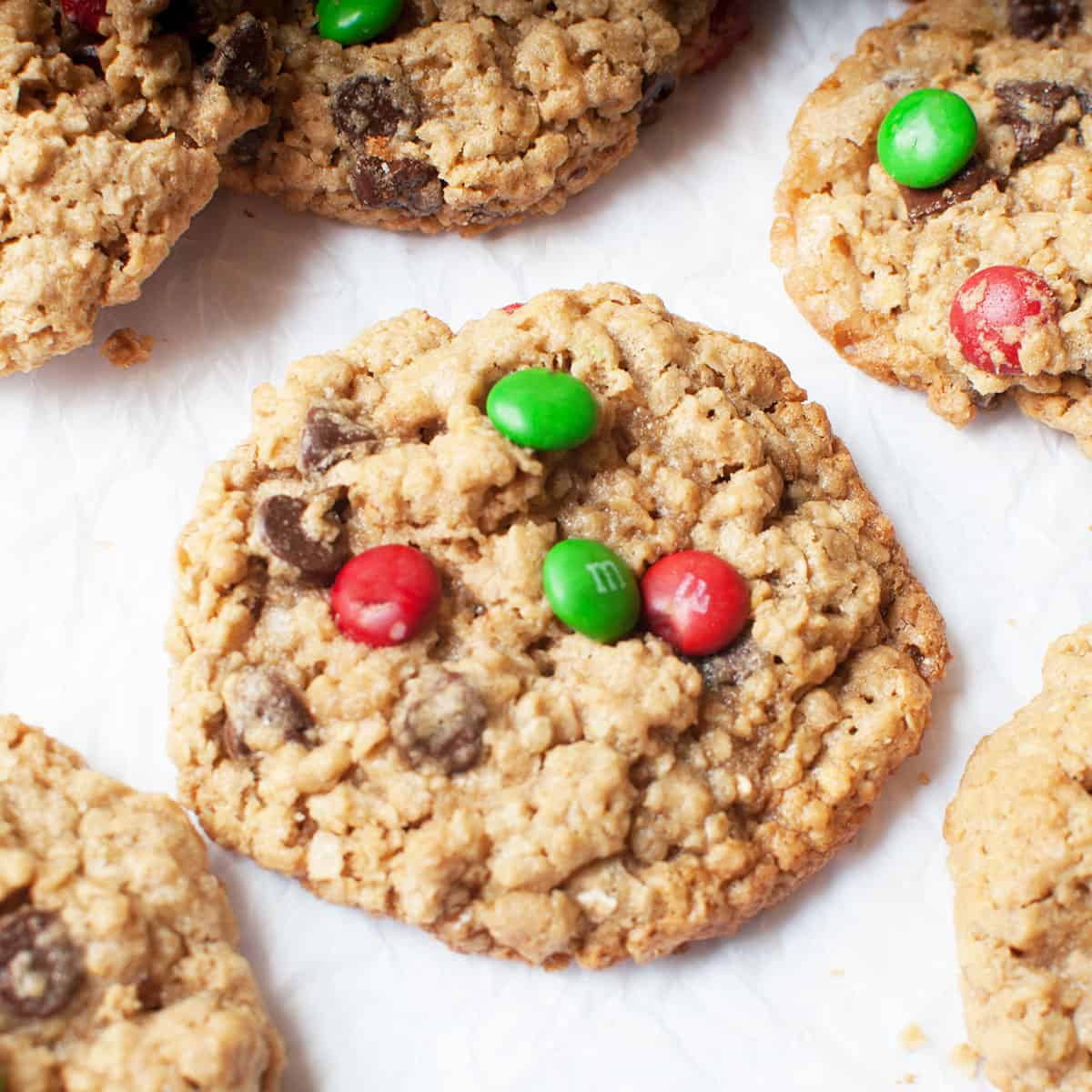 christmas monster cookies, part of the christmas cookie recipes 