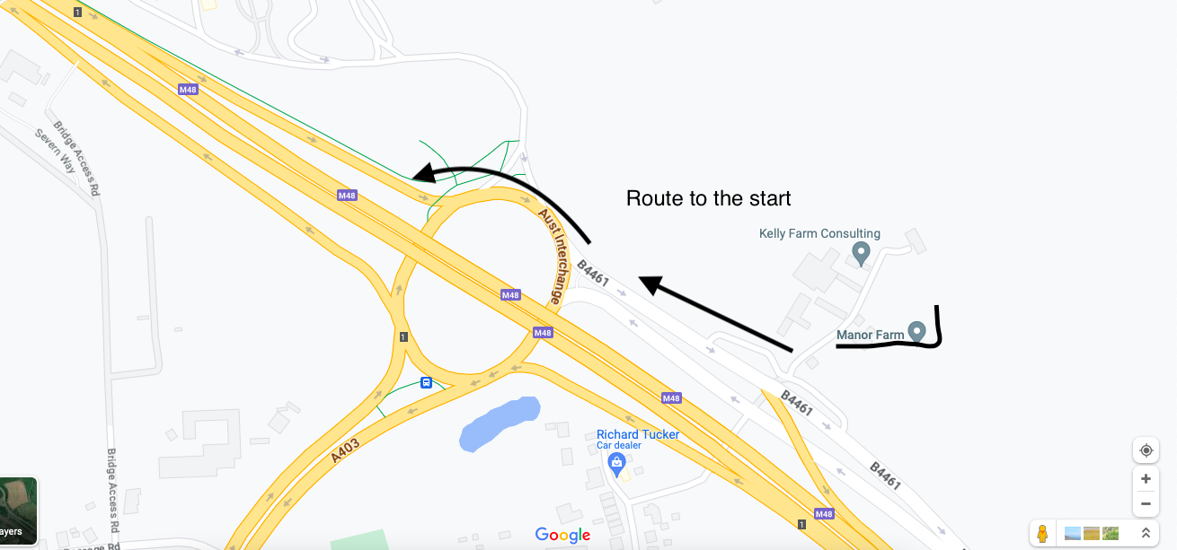 A map of a route
Description automatically generated