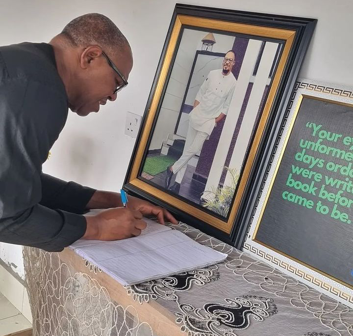 Peter Obi visits Junior Pope’s family after burial